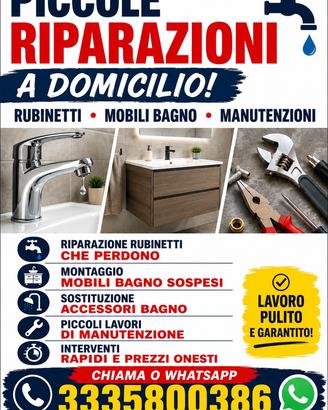 Idraulico ed elettricista piccole manutenzioni