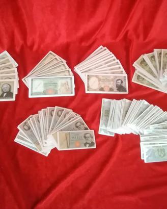 Lotto di fiches plastificate raffiguranti Lire Ita