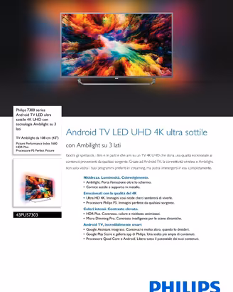 TV SMART PHILIPS 43 POLLICI