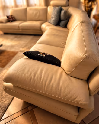 Divano in Pelle Beige