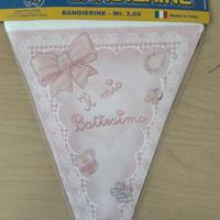 3 pezzi Bandierine battesimo bambina