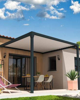 Pergola bioclimatica Aurora addossata3.50m x 3.99m