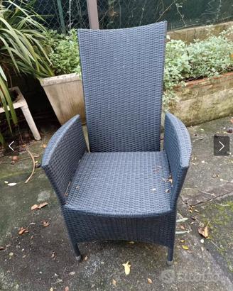 Poltrona in rattan