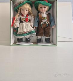 Bambole da collezione porcellana Hansel e Gretel