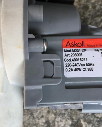 Lavatrice pompa scarico acqua askoll m 231