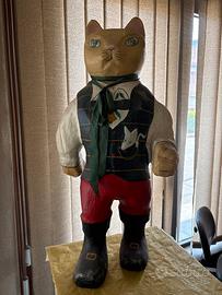 Statua gatto artigianale 80cm - pezzo scenografico