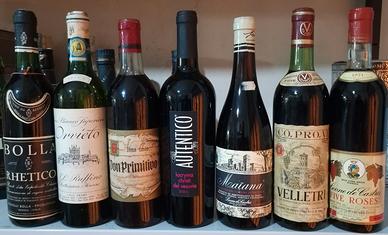 Bottiglie di vino da collezione