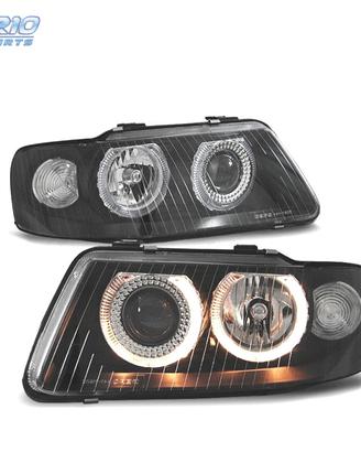 FARI AUDI A3 8L 00-03 ANGEL EYES FONDO NERO
