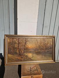 quadro olio su tela Foresta