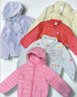 Lotto 5 giacche bambina 18 24 mesi primavera