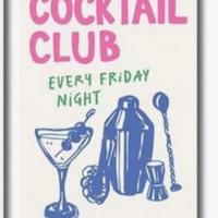 Poster Cocktail Club Venerdì Sera su tela.