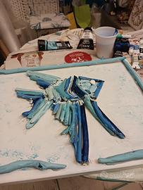 pesce angelo in legno