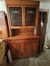 Credenza in legno e vetrine antica primi '900