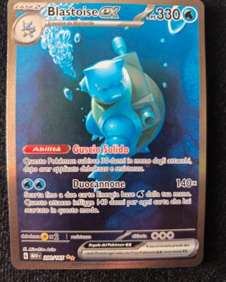 carta Pokémon Blastoise Ex  Full Art 200/165 del 2