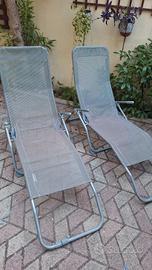 sedie sdraio grigie giardino
