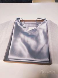 sottoveste tg 46 pura seta argento