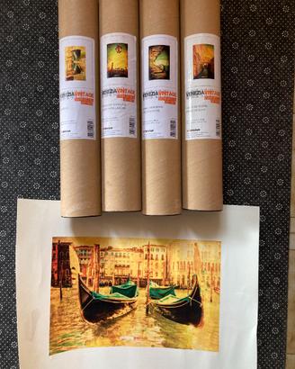 4 Stampe  Di   VENEZIA 30x40 su cartoncino