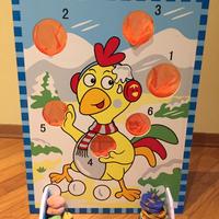 Tiro a segno + specchio in legno