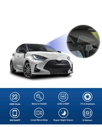 Dashcam 4k Toyota Yaris e Yaris Cross