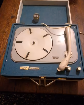 Giradischi fonovaligia vintage Elmephon Kitty anni