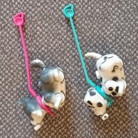 2 cagnolini giocattolo con guinzaglio magnetico 