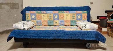 Divano/Letto Matrimoniale con doghe in legno