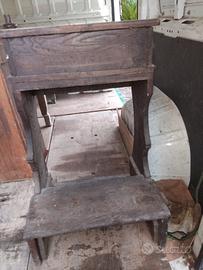 inginocchiatoio di castagno 