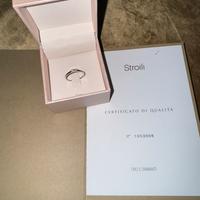 Anello donna diamanti e oro bianco nuovo m14