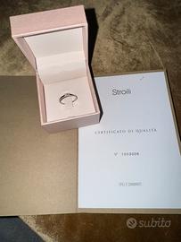 Anello donna diamanti e oro bianco nuovo m14