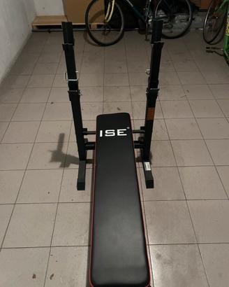 panca piana pieghevole piu bilancere da 10kg