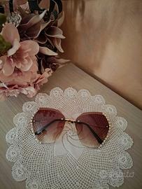 Occhiali da sole donna con brillantini - NUOVI.