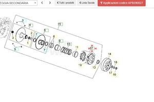 Frizione centrifuga Aprilia Sport city 125 AP85900