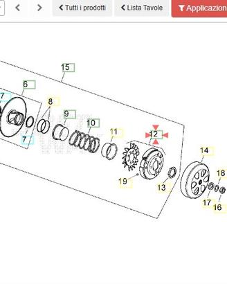 Frizione centrifuga Aprilia Sport city 125 AP85900