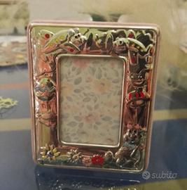 Piccola cornice da bimba in  argento e smalto 🌺