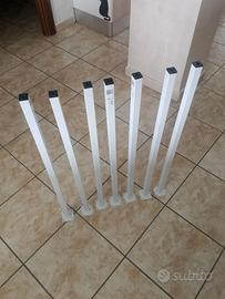 Piedini/Gambe in Acciaio Bianco per Tavolo