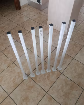 Piedini/Gambe in Acciaio Bianco per Tavolo