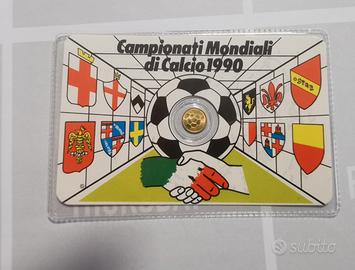 tessera con monetina  Mondiali 1990