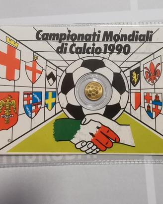 tessera con monetina  Mondiali 1990