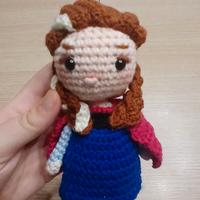 Bambola Anna Frozen Amigurumi - Fatta a mano (Nuov