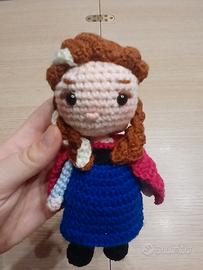Bambola Anna Frozen Amigurumi - Fatta a mano (Nuov