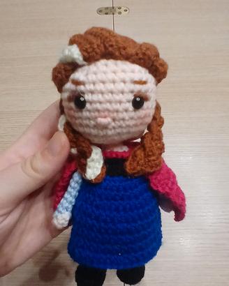 Bambola Anna Frozen Amigurumi - Fatta a mano (Nuov