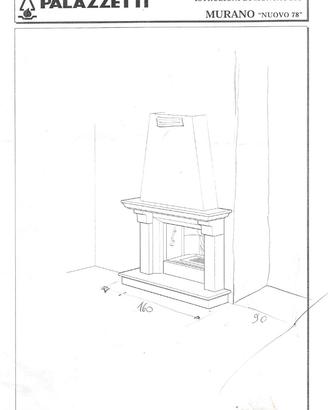CAMINO PALAZZETTI Monoblocco 78 Frontale + Pietra