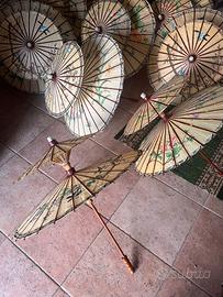 Ombrellino cinese carta dipinta a mano