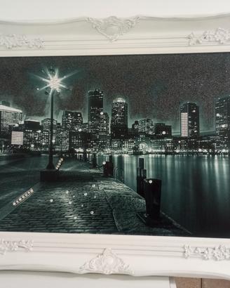 Quadro Brooklyn  brillantato con Swarovski 
