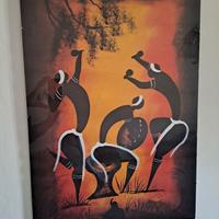 QUADRO Stampa Tela Dipinto Etnico Africano