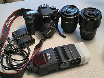 canon 40d + 50mm f1.8 II + Flash + 17-50 f2.8