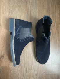 Stivali Chelsea Gate76 in camoscio blu