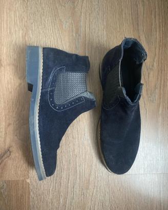 Stivali Chelsea Gate76 in camoscio blu