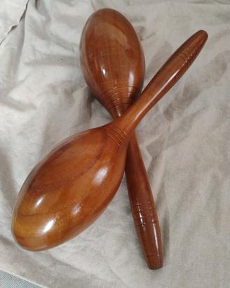 maracas in legno nuove 