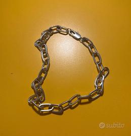 Collana catena unisex acciaio inox argento